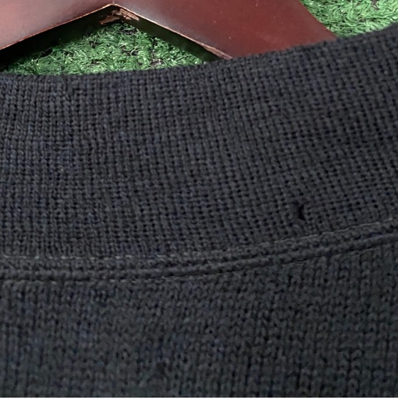 Vintage Y2K Mitts Nitts 100% Wool Navy Mock Neck Sweater Men’s XL - New Other - Picture 6 of 6